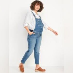 Old Navy Jean Overalls Womens Maternity Sz 18 Stretch